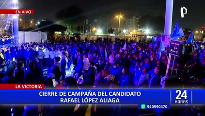 Rafael López Aliaga cierra mitin en La Victoria