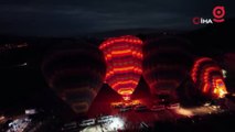 Gökyüzünden Kapadokya’nın eşsiz balon manzaraları