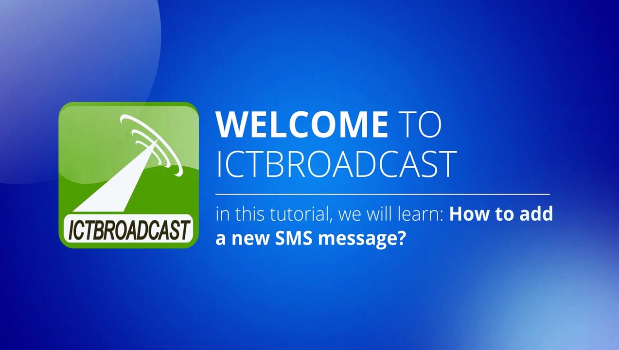 How to add a new Message in ICTBroadcast auto dialer software