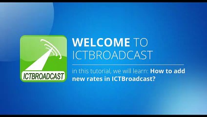 How to add new rates in ICTBroadcast || Call Center software