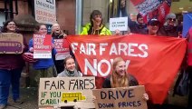 Get Glasgow Moving protest outside SPT offices in Glasgow