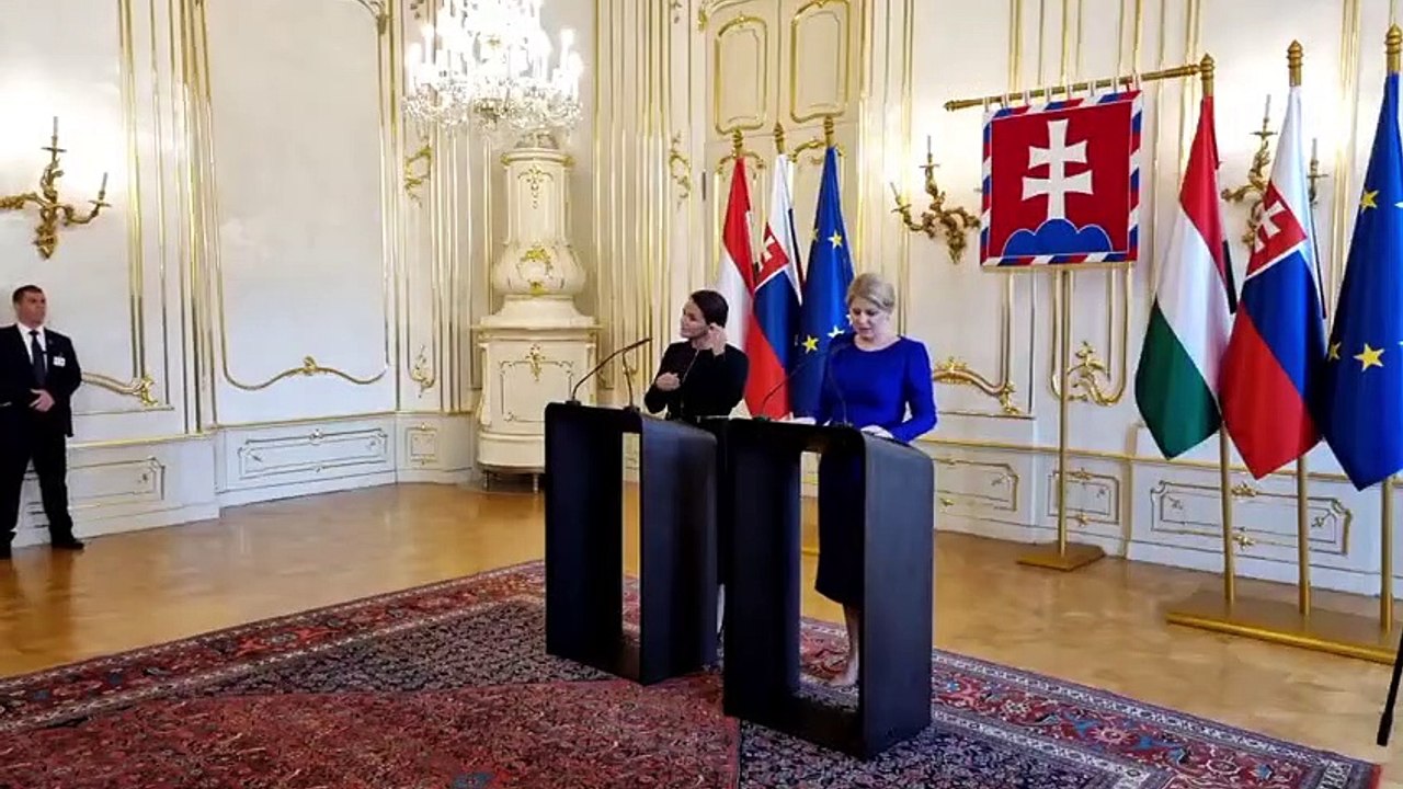 ZÁZNAM: Prezidentka privítala na prvej návšteve SR maďarskú prezidentku K. Novákovú