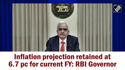 Inflation projection retained at 6.7% for FY23: RBI