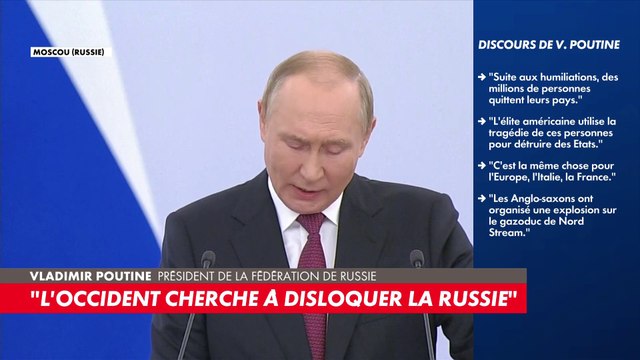 Vladimir Poutine : «en imposant leurs sanctions, les occidentaux pensaient qu’ils pourraient ordonner le monde comme cela les arrangent.