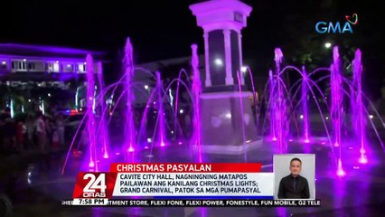 Cavite City Hall, nagningning matapos pailawan ang kanilang christmas lights; Grand Carnival, patok sa mga pumapasyal | 24 Oras