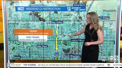 Weekend freeway construction happening around the Valley