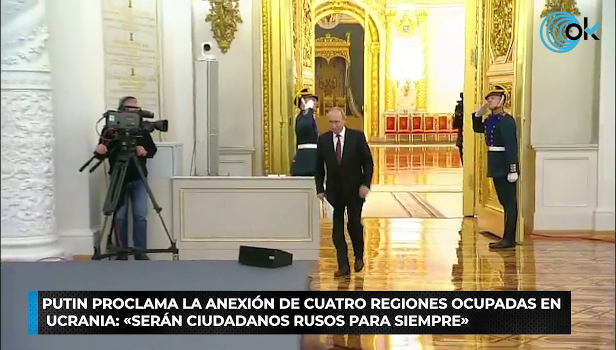 Putin proclama la anexión de cuatro regiones ocupadas en Ucrania «Serán ciudadanos rusos para siempre»