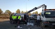 Rize haber: Rize'de takla atan aracın içinde sıkışan sürücü kurtarıldı