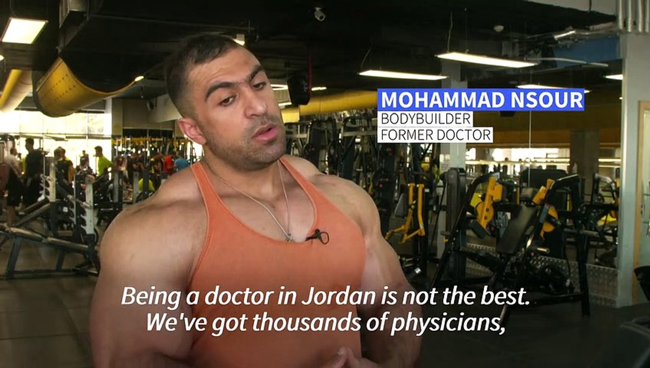 Former Jordanian doctor trains to become bodybuilding champion