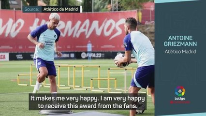 Griezmann 'very happy' to receive fan-voted POTM award