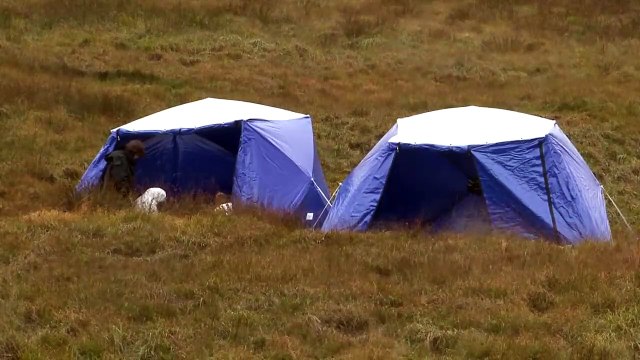 Police search Saddleworth Moor in Greater Manchester as an author looking for Keith Bennett's remains claims to have found a skull