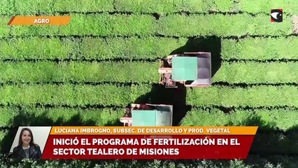 Inició el programa de fertilización en el sector tealero de Misiones