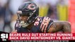 Bears Rule Out Starting Running Back David Montgomery vs. Giants