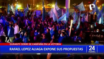 Rafael López Aliaga cierra mitin en La Victoria