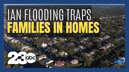Florida families are trapped in their homes by flooding brought by Hurricane Ian
