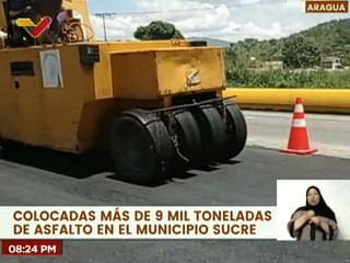Aragua | Colocan más de 9 mil toneladas de asfaltos en las principales vías del mcpio. Sucre