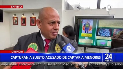Agentes de la Policía Nacional capturan a sujeto acusado de captar a menores