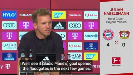 Nagelsmann hoping goal frees up thoughtful Mane