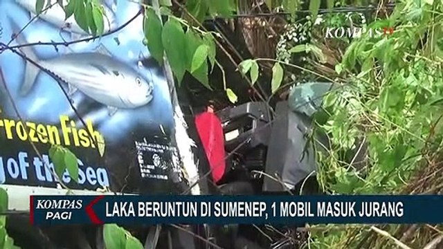 Terlibat Kecelakaan Beruntun di Sumenep, Sebuah Mobil Masuk Jurang Sedalam 5 Meter!