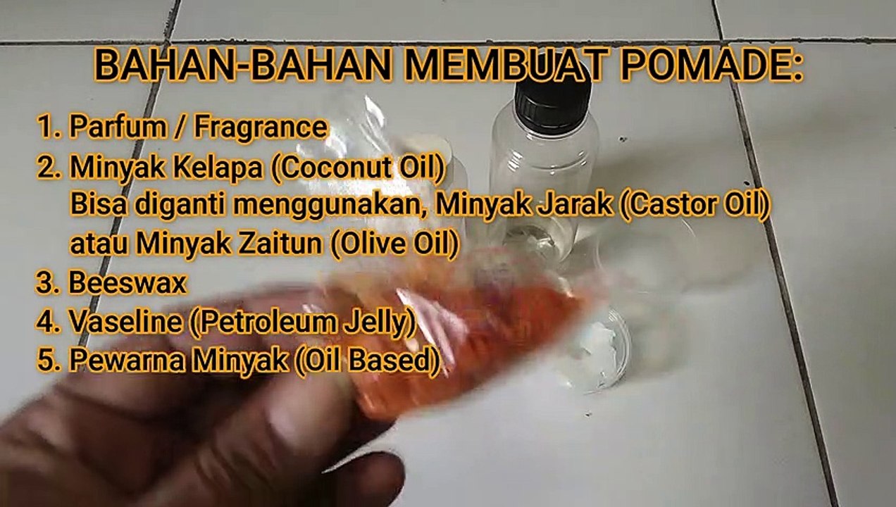 Cara Membuat Pomade Hard Oil Based | How to Make Hard Oil Based Pomade | Comment faire de la pommade à base d'huile dure