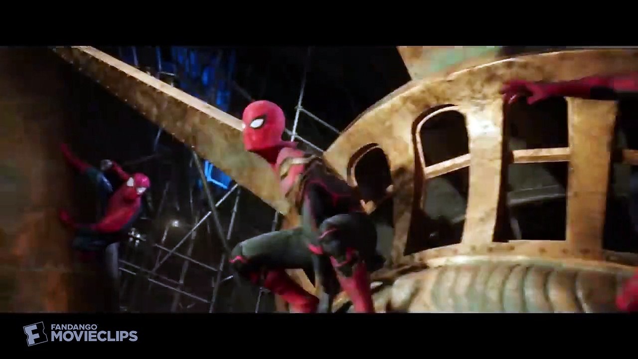 All 3 spider man comes together and fight with all villains