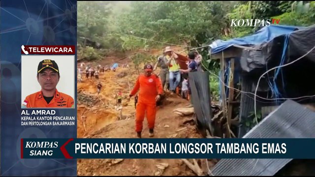 Tim Gabungan Masih Terus Cari 2 Orang Korban Longsor Tambang Emas di Kotabaru
