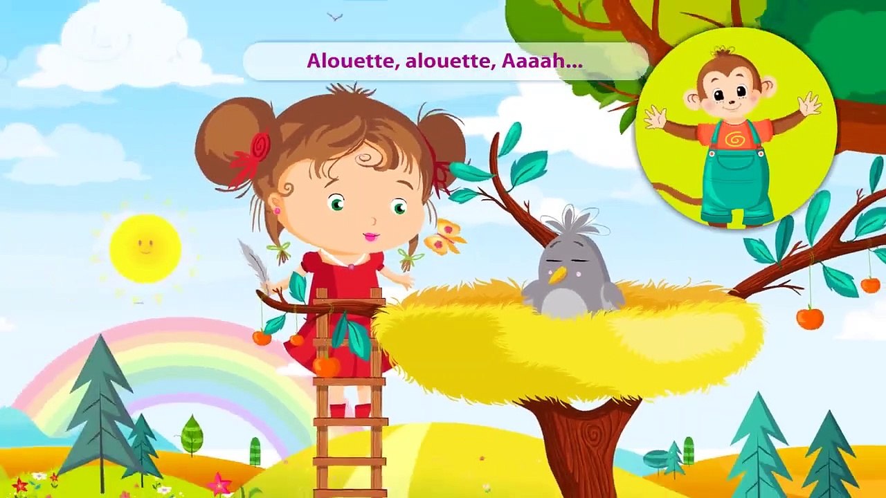 Alouette, gentille alouette Comptine avec gestes pour enfants et bébés (avec les paroles