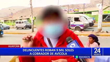 Download Video: Huaycán: Delincuentes encañonan y roban 9 mil soles a cobrador de avícola