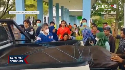 Jenazah Pekerja Proyek Jalan Dilepas Dari Bintuni Ke Manokwari