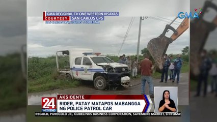 Rider, patay matapos mabangga ng police patrol car | 24 Oras Weekend