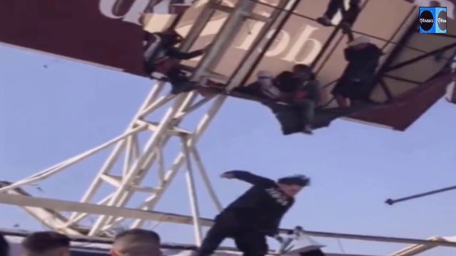 Horror as Stand COLLAPSES on Cheering Football Fans with at Least 14 injured in Terrifying Footage