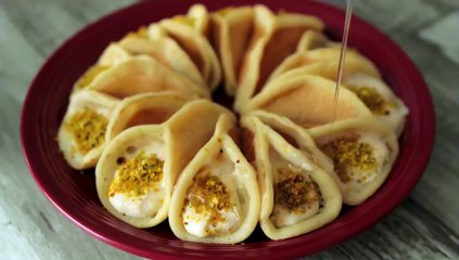 قطايف فلسطينية ب اربعة حشوات مدهشة  Palestinian Qatayef with 4 amazing fillings