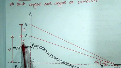 Tangential Method_ Both angle are angle of elevation (Survey derivation) in Hindi
