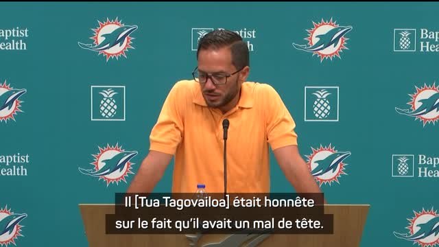 Miami Dolphins - McDaniel : Tagovailoa ressentait encore certains de ses maux de tête