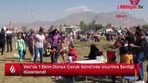 Van'da gökyüzü çocukların uçurduğu uçurtmalarla renklendi