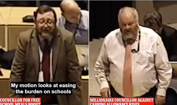 Moment local councillors reject extra £660,000 for free school meals… minutes before approving pay boost to their OWN allowances because 'we're all affected by cost-of-living' crisis