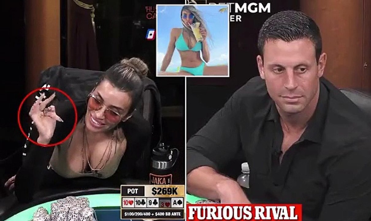 Is THIS the moment glamorous poker player 'used hidden vibrating device' to win $269K pot?