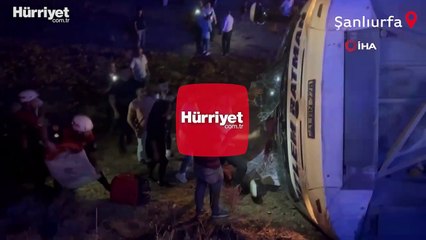 Şanlıurfa'da yolcu otobüsü devrildi: Yaralılar var