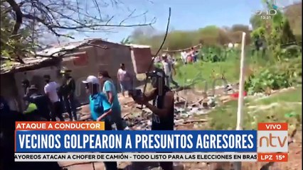 Atacaron a un conductor para robarle sus pertenencias, vecinos golpearon a presuntos agresores