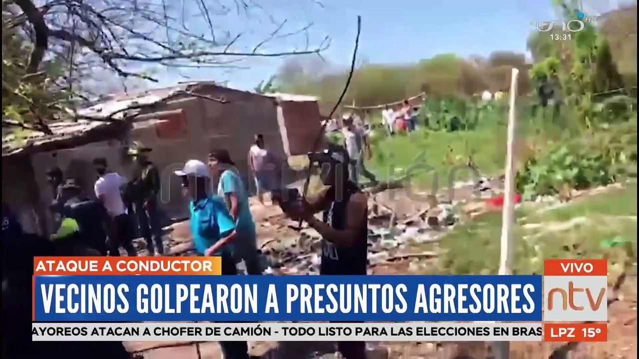 Atacaron a un conductor para robarle sus pertenencias, vecinos golpearon a presuntos agresores