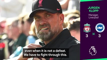 'Horrendous' to watch at times - Klopp on Brighton draw