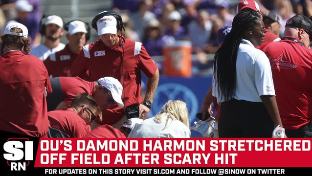 Oklahoma’s Damond Harmon Carted Off Field on Stretcher After Scary Hit