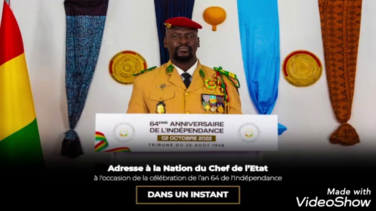 An 64 de la Guinée : discours à la nation du colonel Mamadi Doumbouya