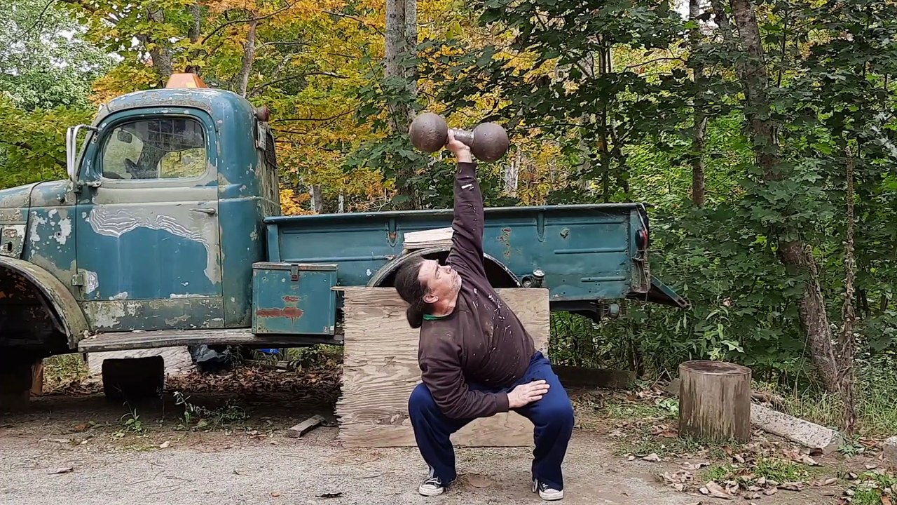 One Hand Overhead Squats 140lb