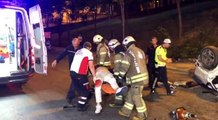 Son dakika haber | Ümraniye'de otomobil refüje çarpıp köprüden aşağıya düştü: 1 ölü, 1 yaralı