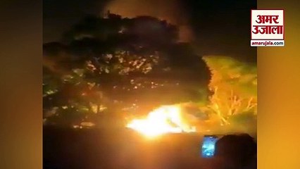 Uttar Pradesh: Sitapur में टैंकर-ट्रैक्टर की टक्कर, आग लगने से एक की मौत, 4 झुलसे