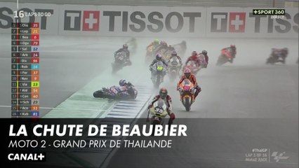 Cameron Beaubier qui chute - Grand Prix de Thailande - Moto 2