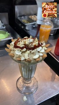 Strawberry milk juice, kaju pista rabdi, mix fruit juice famous juice centre street food