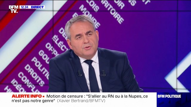 Xavier Bertrand: Il faut laisser les compétitions sportives en dehors de la politique