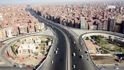 تصوير جوي لكوبري مسطرد ضمن مشروع الطريق الدائري حول القاهرة الكبري